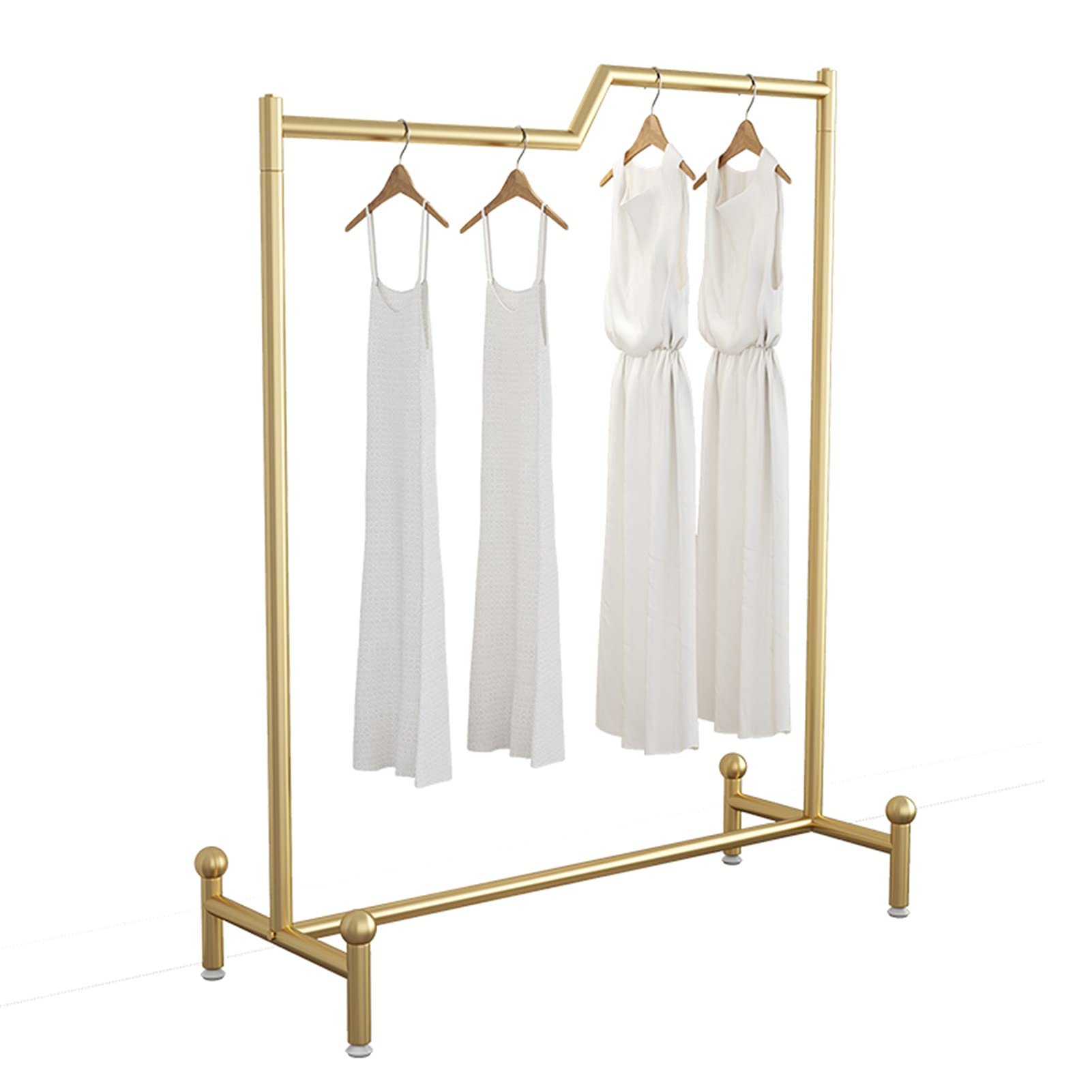 Penderie à vêtements dorée 160cm de hauteur pour commerce de vente au détail