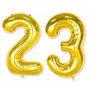Flyloons 23 number Golden Foil Balloon 16 inch Size Birthday Decoration Items Pack of 2 | 23rd Year Balloons | Twenty Three gallery image
