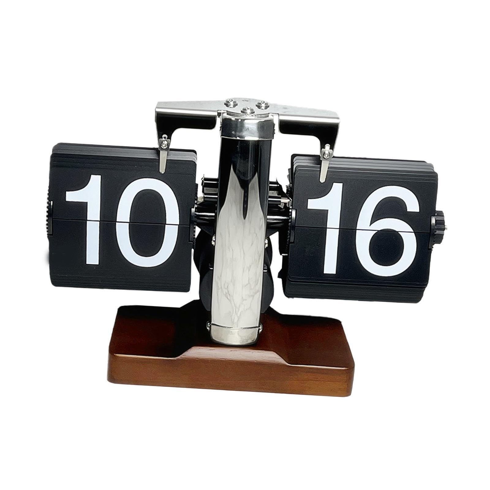 Reloj de escritorio automático retro con tapa para decoración interior