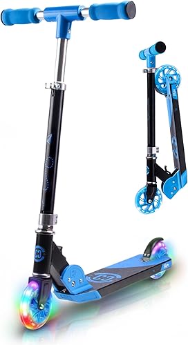 Miniatura 13 de Patinete para niños de 6 a 12 años CORE Foldy Kids Scooter, Kick Scooter, 2 ruedas LED iluminadas, scooter fácil plegable, manillar de 3 alturas