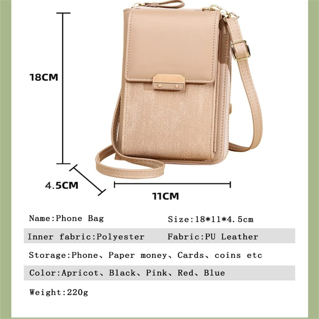 Mobile Phone Shoulder Wallet Small PU Leather Crossbody Hang Bags For Ladies Card Holder Coin Purse
