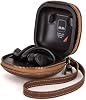 Hiram Mens Leather Travel Case for Powerbeats ProBrown