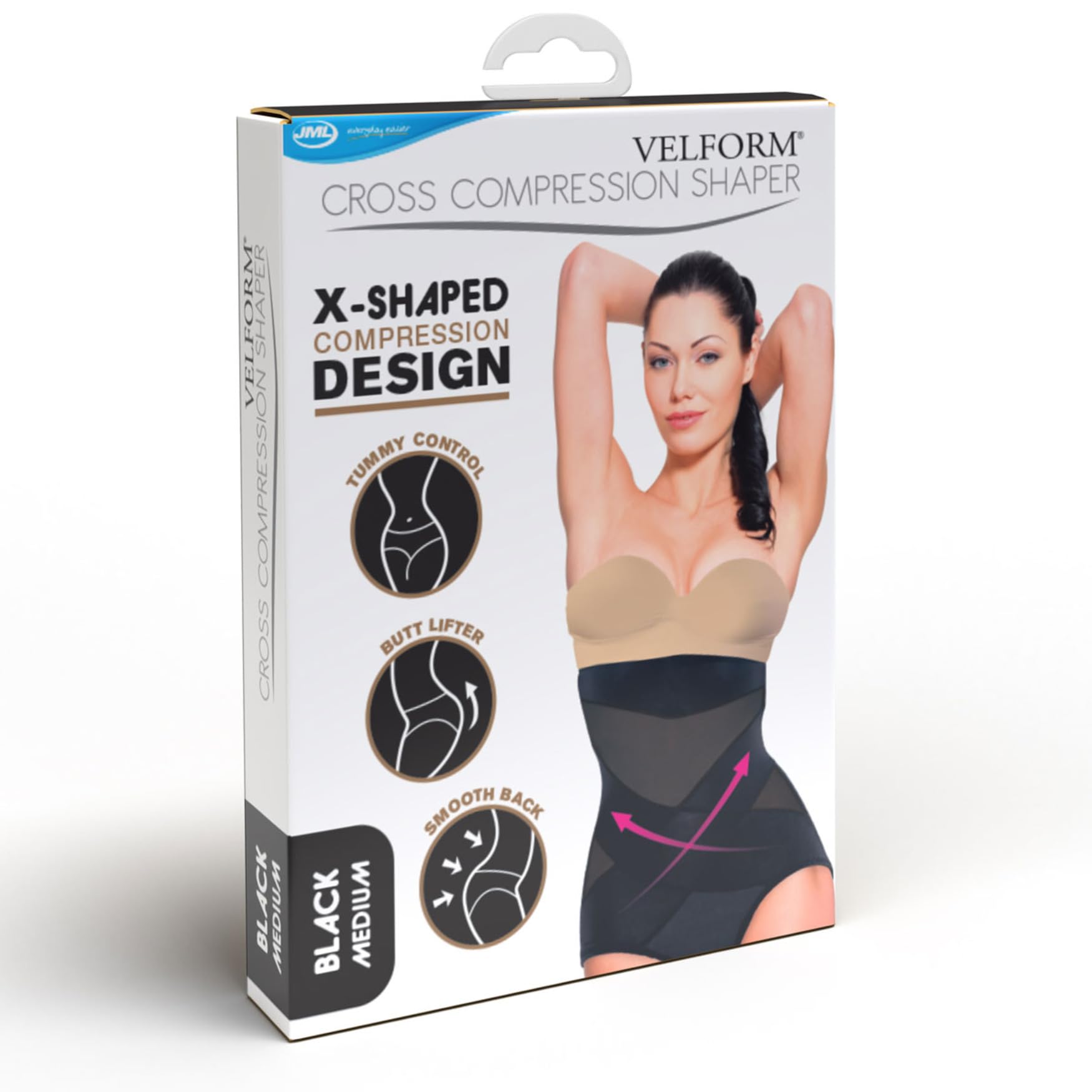 JML Velform Cross Compression Shaper Short Black Large