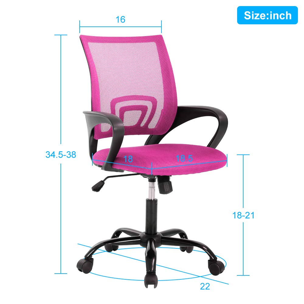 Amazon.com: Ergonomic Mid Back Mesh Office Chair with Lumbar