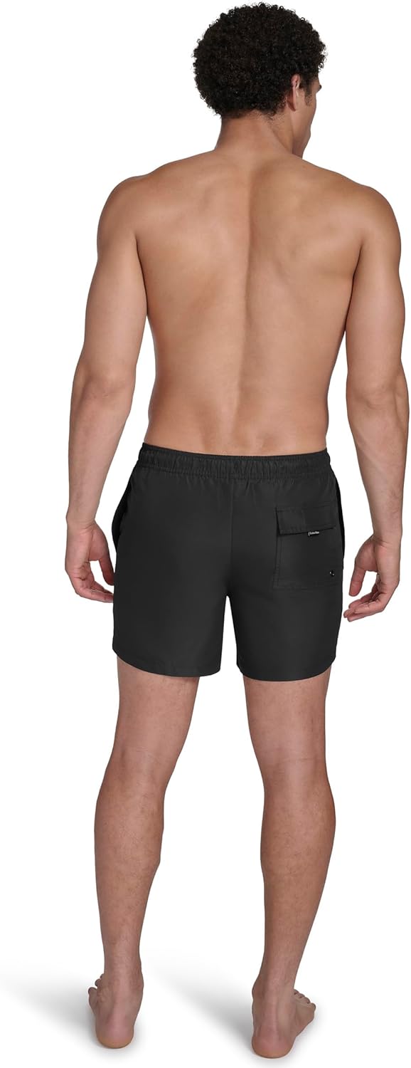 Calvin Klein Men's Swim Swim Trunk,Black,Small