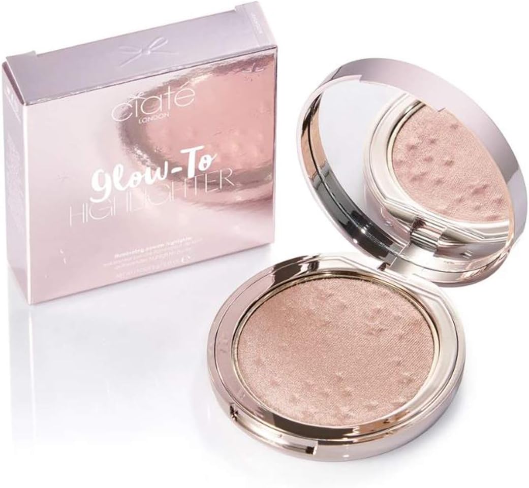 Ciate LondonGlow-To Highlighter 0.17 Oz! Face Glow Highlighting Pressed Powder Makeup! Weightless, Long-Wear And Extreme Creaminess! Vegan & GLuten Free! Choose Your Makeup Color! (Moondust)