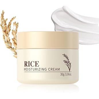 Rice Cream with Niacinamide Rice Face Cream for Improving Skin Tone Rice Moisturising Cream for All Skin Types Anti-Wrinkle Cream from Rice Dry Skin Repairs the Skin Barrier