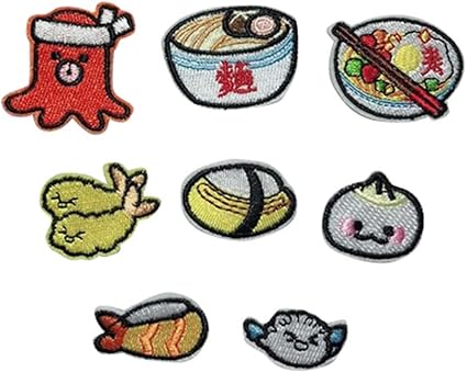 Amazon Co Jp ライチ Lychee 8枚はいり アイロンワッペン パッチ 刺繍 和式 食べ物 お寿司 天ぷらなど カラフル 接着剤あり 可愛い アップリケ 裁縫 Diy 服 バッグ アレンジメント 和風 ホビー