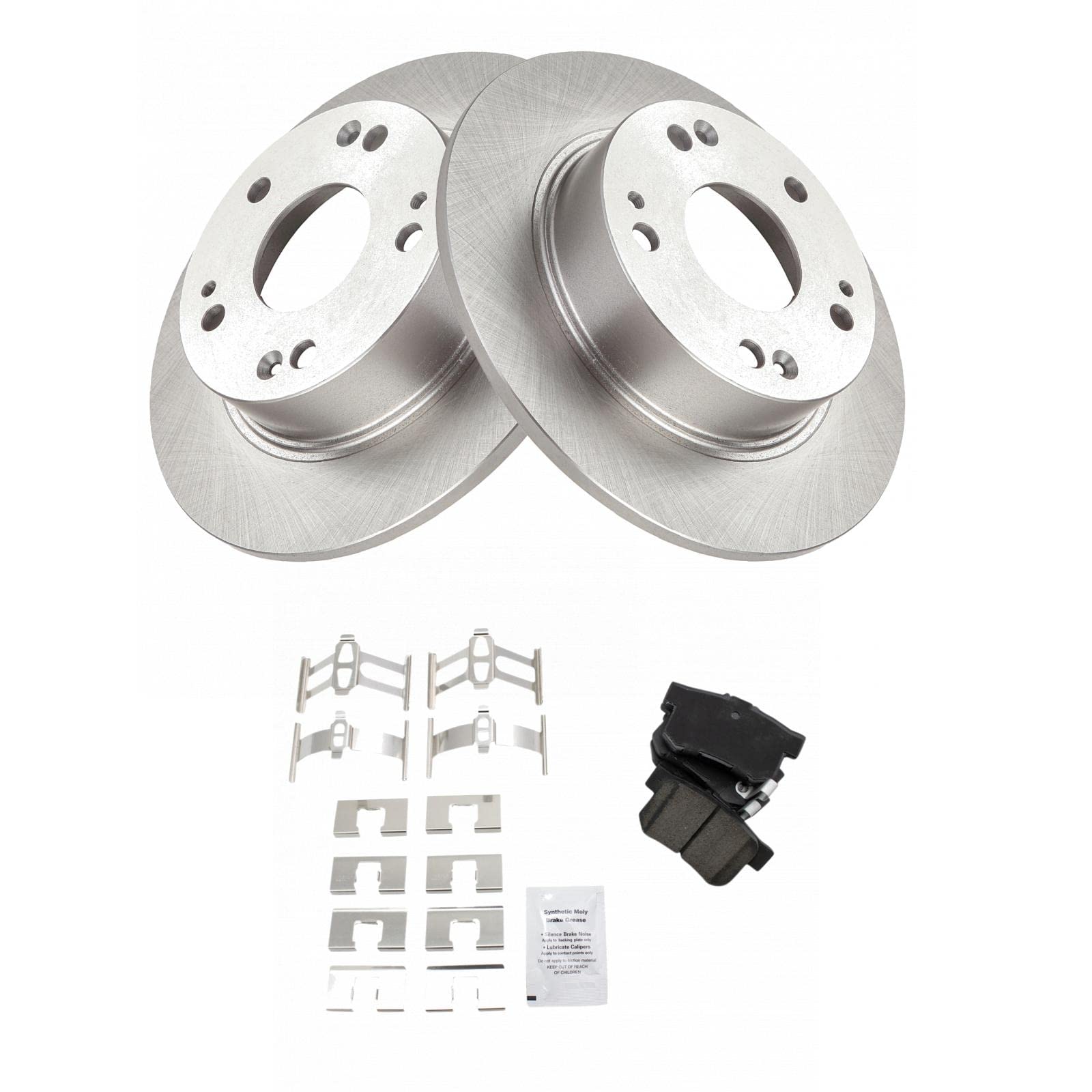 TRQ Rear Ceramic Disc Brake Pad & Rotor Kit Set for Honda Accord Acura TSX