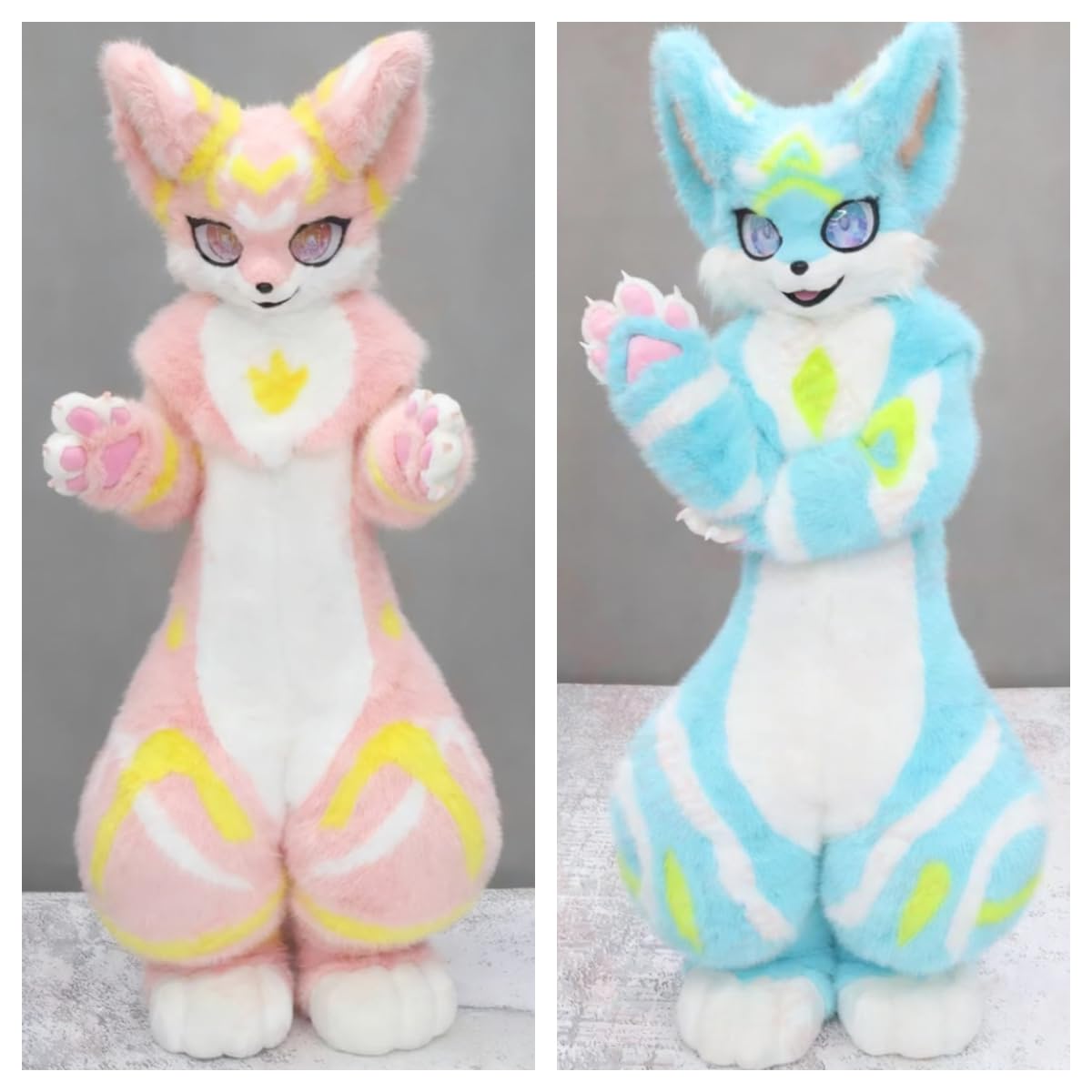 Fursuit Furry kostium maskotka, Kemono pełny futrzany garnitur Furries, na imprezę przebranie na karnawał akcesoria
