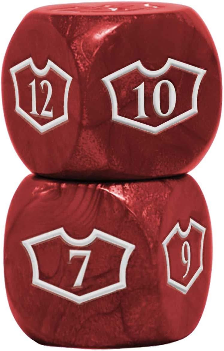 Deluxe 22MM Mountain Loyalty Dice Set with 7-12 for Magic: The Gathering