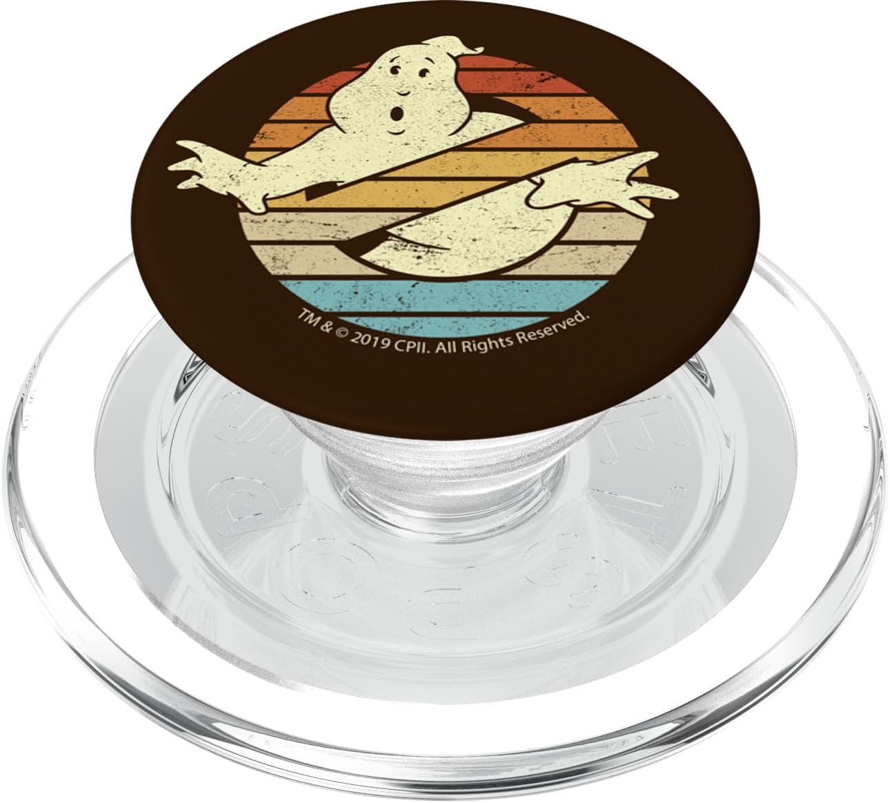 Ghostbusters Retro Rainbow Movie Poster PopSockets MagSafe PopGrip for iPhone