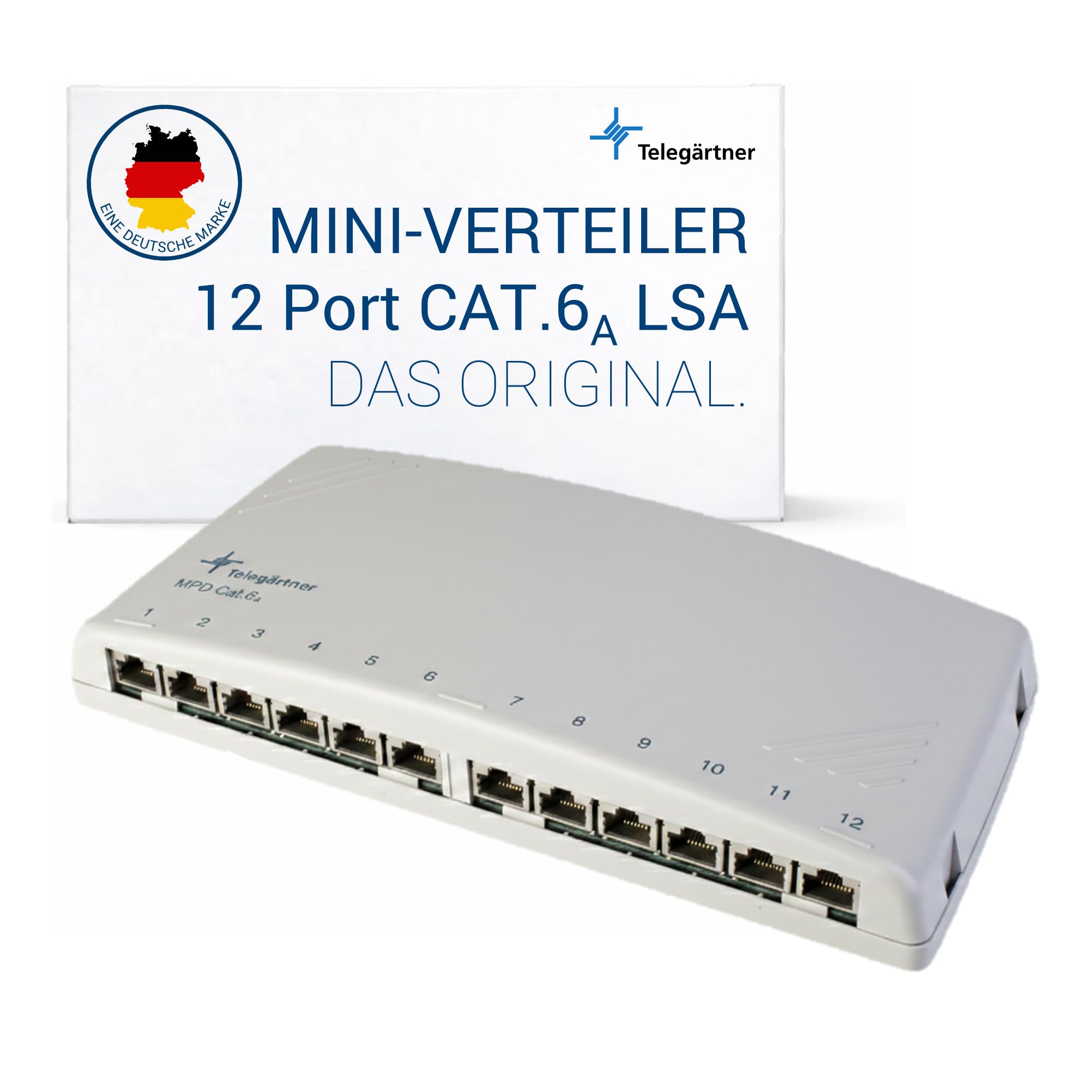 Telegärtner Cat.6 Patch Panel - Hub de Red, Plateado