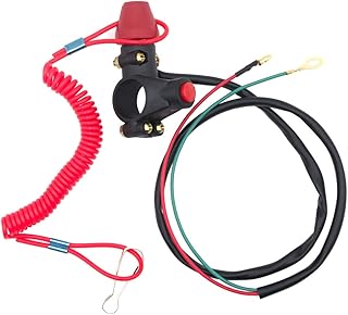 Kill Switch for 50cc 70cc 90cc 110cc 125cc 150cc 200cc 250cc ATV Dirt Bike Go Kart Pit Bike 4 Wheeler Quad Trail Bike Handlebar Mount Tether Engine