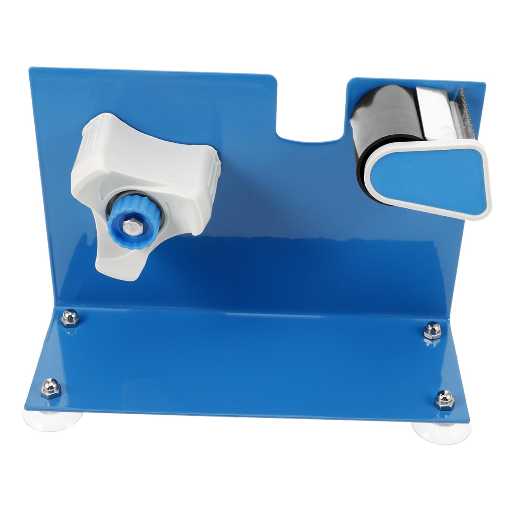 Tisch Klebebandabroller aus Eisen mit Saugnapf für Rollen bis 5cm Breite und 19cm Außendurchmesser für Büro und Haushalt