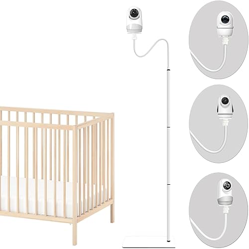 Derebir Soporte de piso para cámara de bebé de 68.8 pulgadas, soporte de montaje para monitor de bebé, compatible con HelloBaby