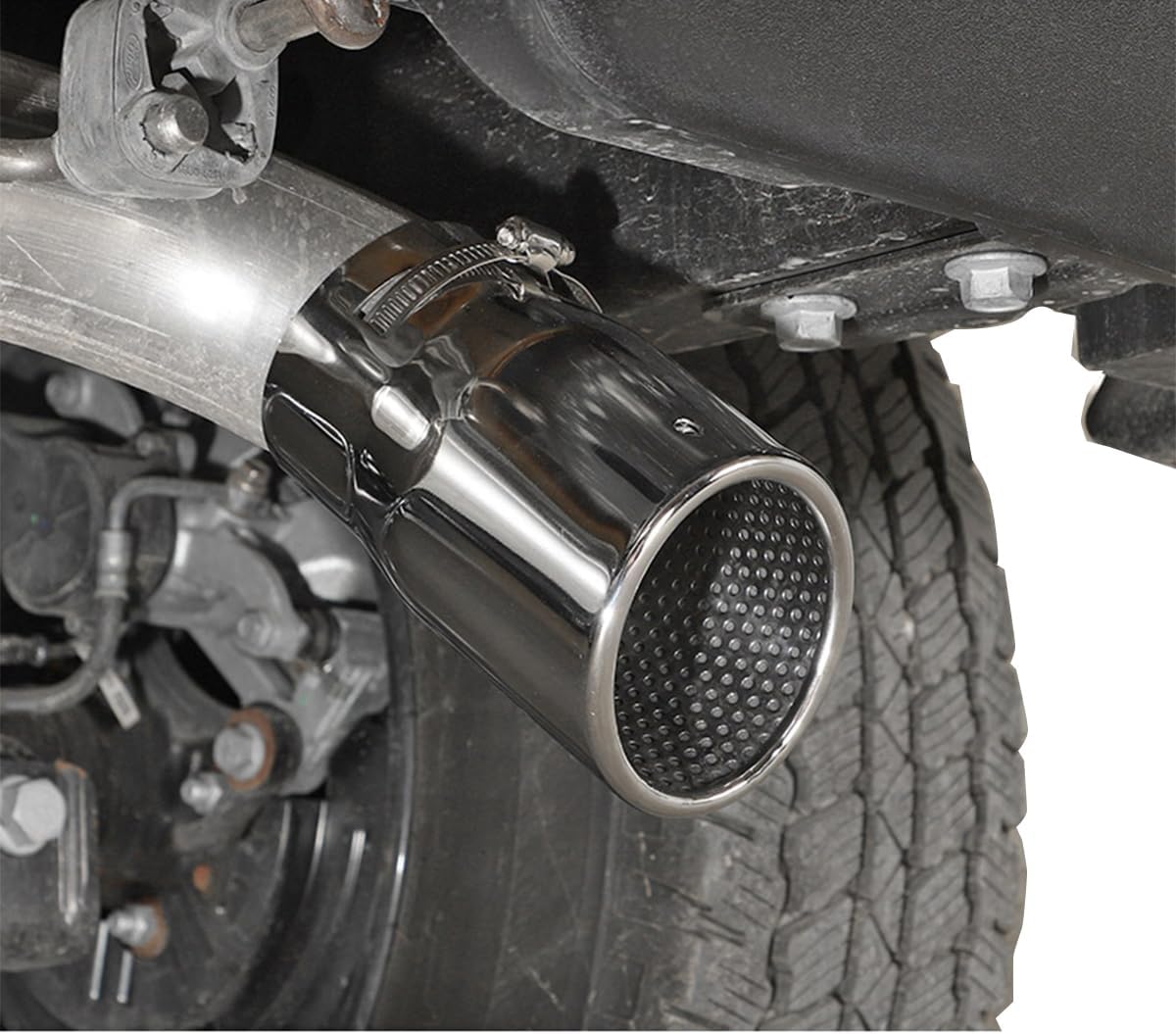 YOCTM Exhaust Tip for Ford Bronco 2021-2025 Stainless Steel Bolt-On Tail Pipe Tips 3 inch Inlet 4 inch Outlet 6" Long Tailpipe Fits Bronco 2/4-Door Models