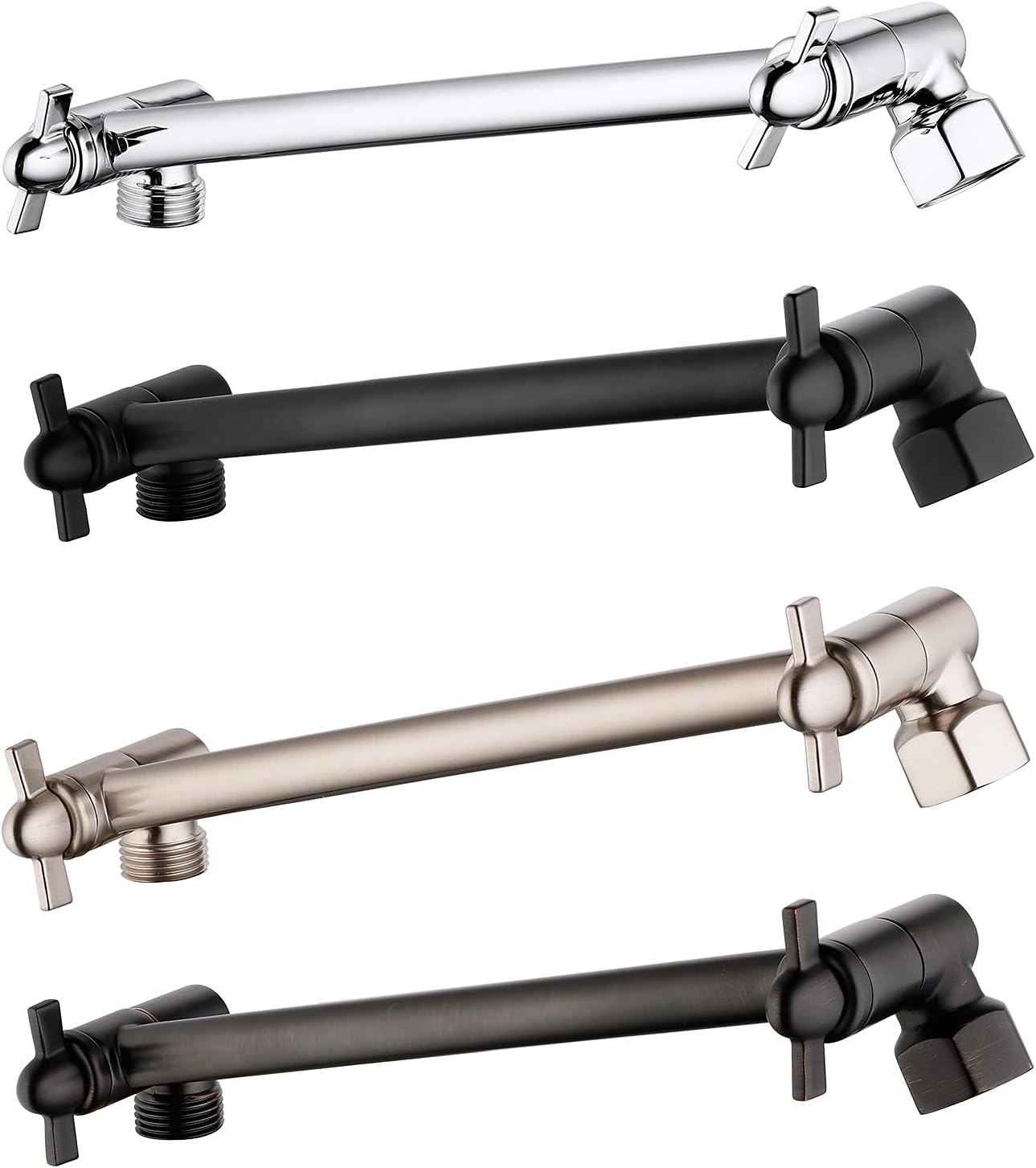 Shower Extension Adjustable Height and Angle Shower Head Extension Arm for Rain Shower Head, Shower Arm Extender Hardware (Oil Rubbed Bronze, 8 Inch)