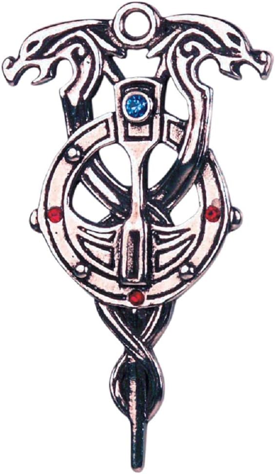 Staff of Myrddin Double Dragon Amulet Necklace