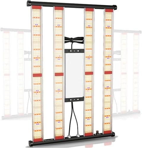 TMLAPY Luces LED N320 de crecimiento de 320 vatios de espectro completo con cadena de margaritas regulable, lámparas de cultivo para plantas,