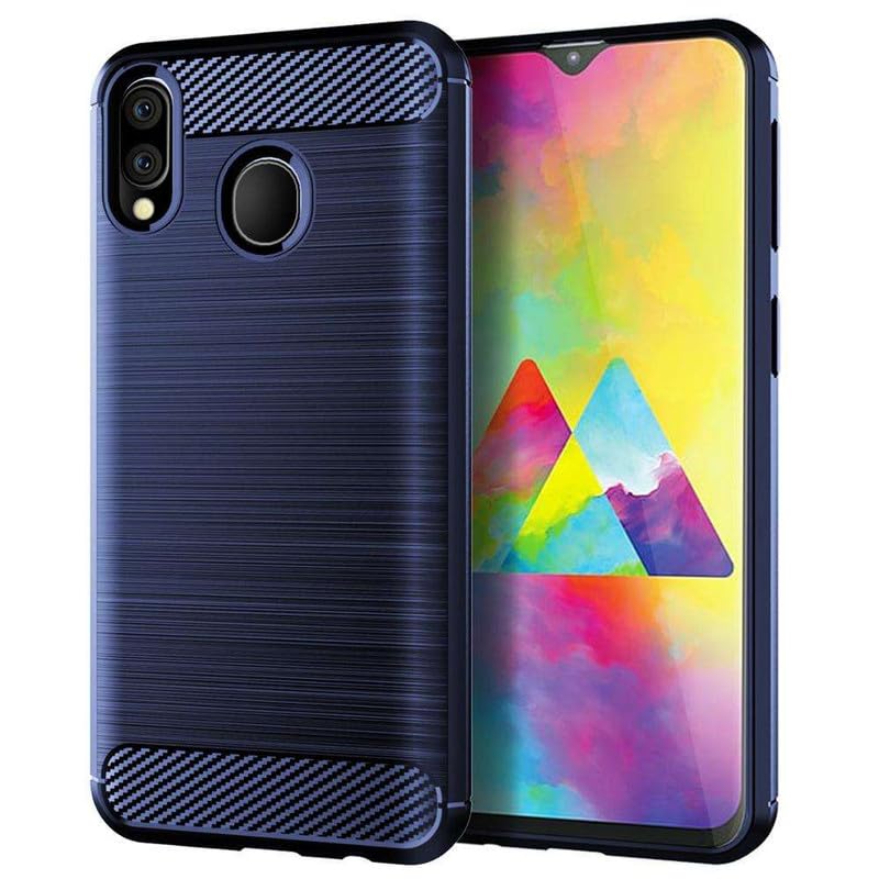 Image of Basic Case for Samsung Galaxy M20 (Carbon Fibre Blue)
