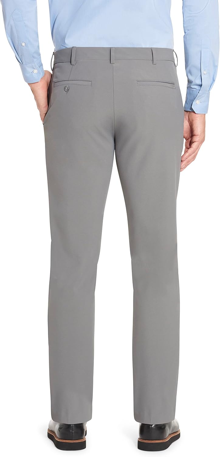 Van Heusen Men's Stain Shield Stretch Slim Fit Flat Front Dress Pant