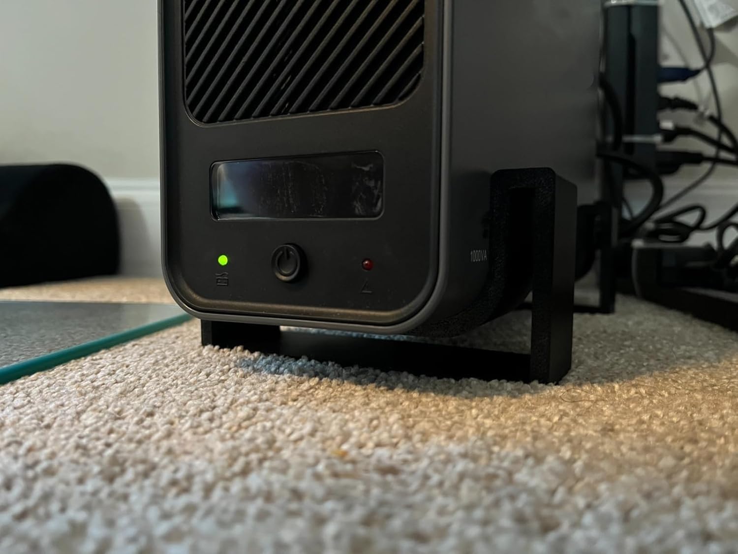 2 Pack Riser Stand for GoldenMate UPS Power Supply, Black Holder Feet Support Base, Computer Equipment Accessory
