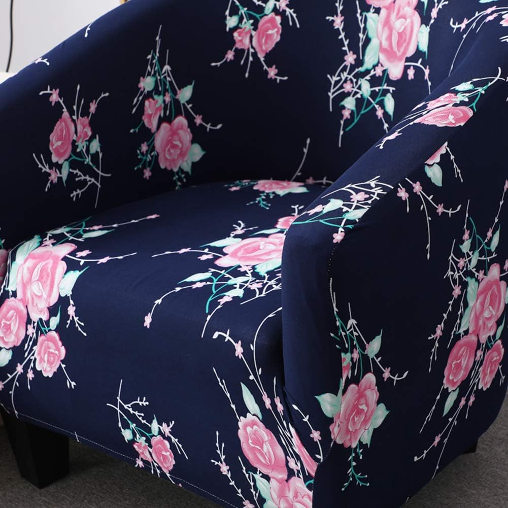 ele ELEOPTION Club Chair Slipcover, Stretch Sofa Cover, Pattern Printed Armchair Covers Chair Cover Furniture Protector Home Decor for Living Room Bar Counter Couch Covers (Pattern-10)