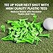 GKandi Golf Tees 5 Prong Design Plastic Short Golf Tees 1 1/2 Inch Bulk for Women Men Ladies Clubs Golf Balls 50/100 Count White Blue (Green, 50pcs)
