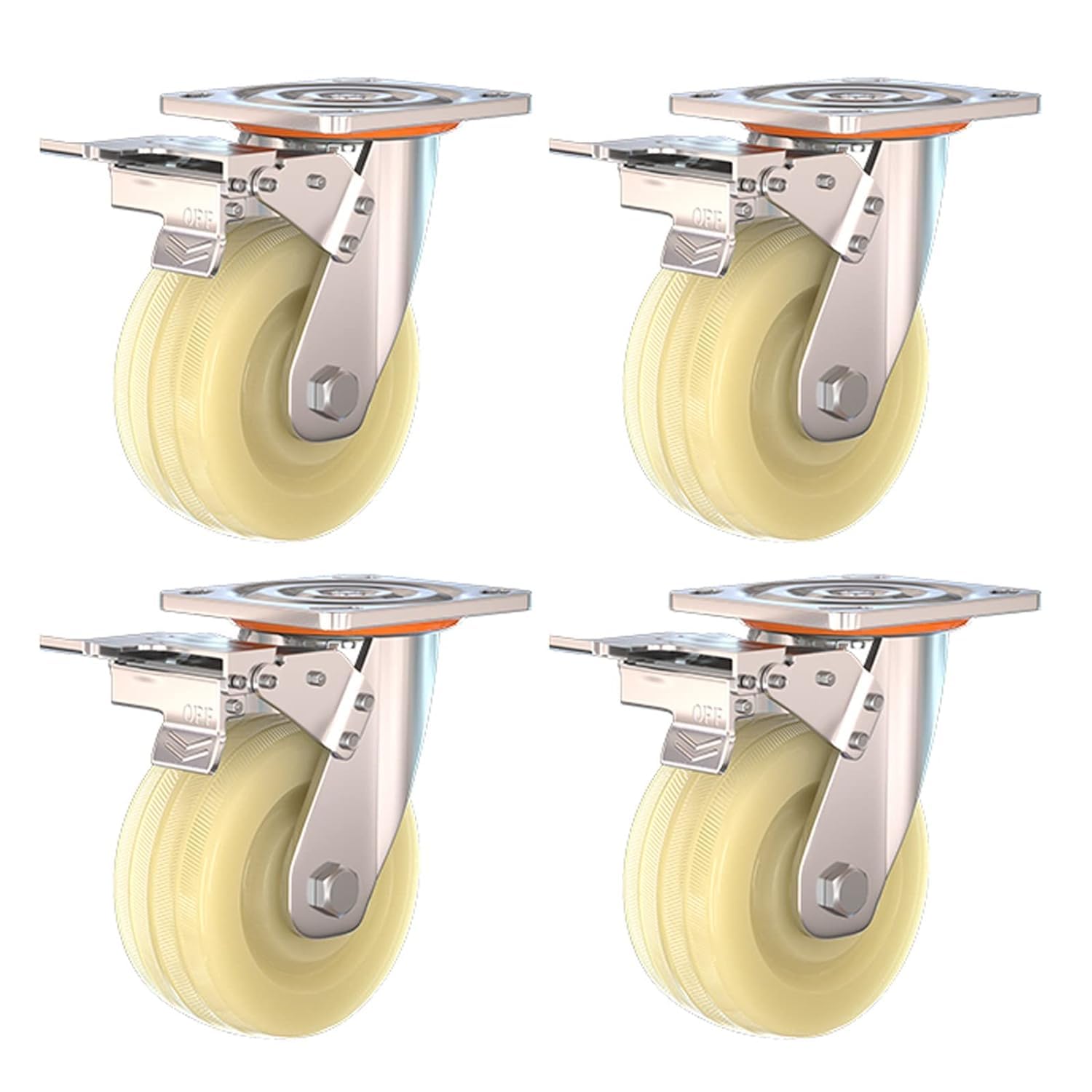 GBRJUYF Heavy Duty Swivel Caster Wheels for Workbench & Furniture Trolley - 360° Rotating, Smooth Rolling for Effortless Mobility, Heavy Load Capacity