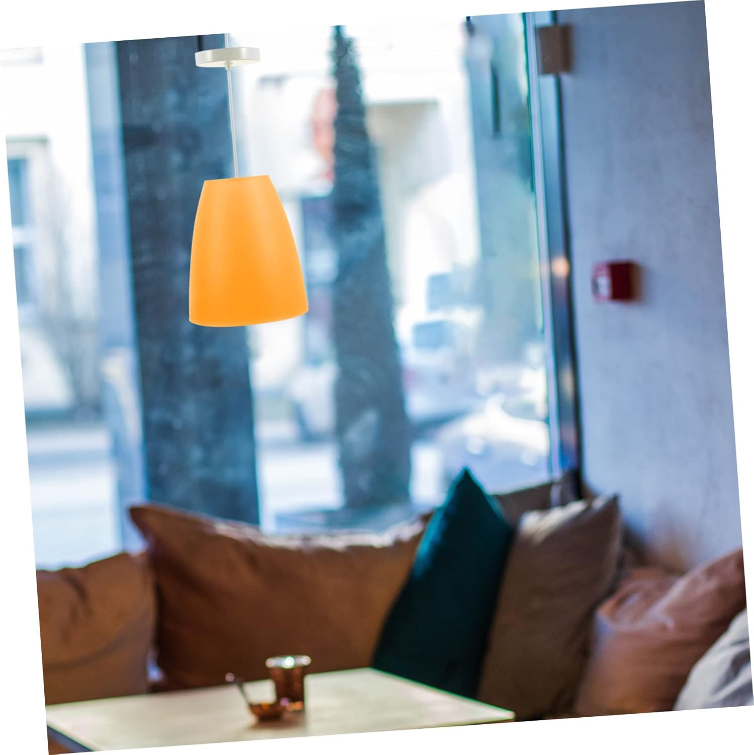 DOITOOL 2pcs Horseshoe Lampshade, Plastic Drum Pendant Lamp Shade, Vintage Light Shade Pendant Light Pendant Shade Lamp Shades Lamp Cover, Lampshades for Chandelier Barrel Lamp Shades