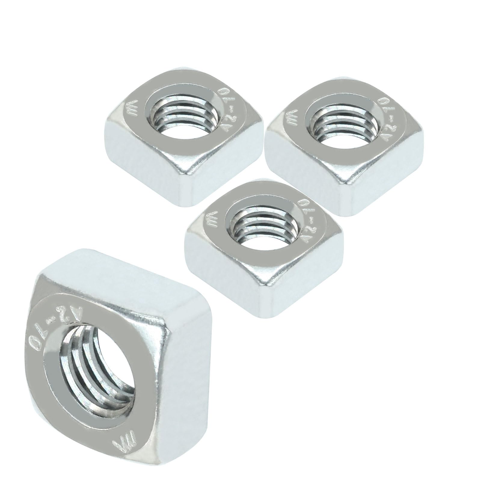 Stainless Steel Square Nuts - 50 Pack M6 -5
