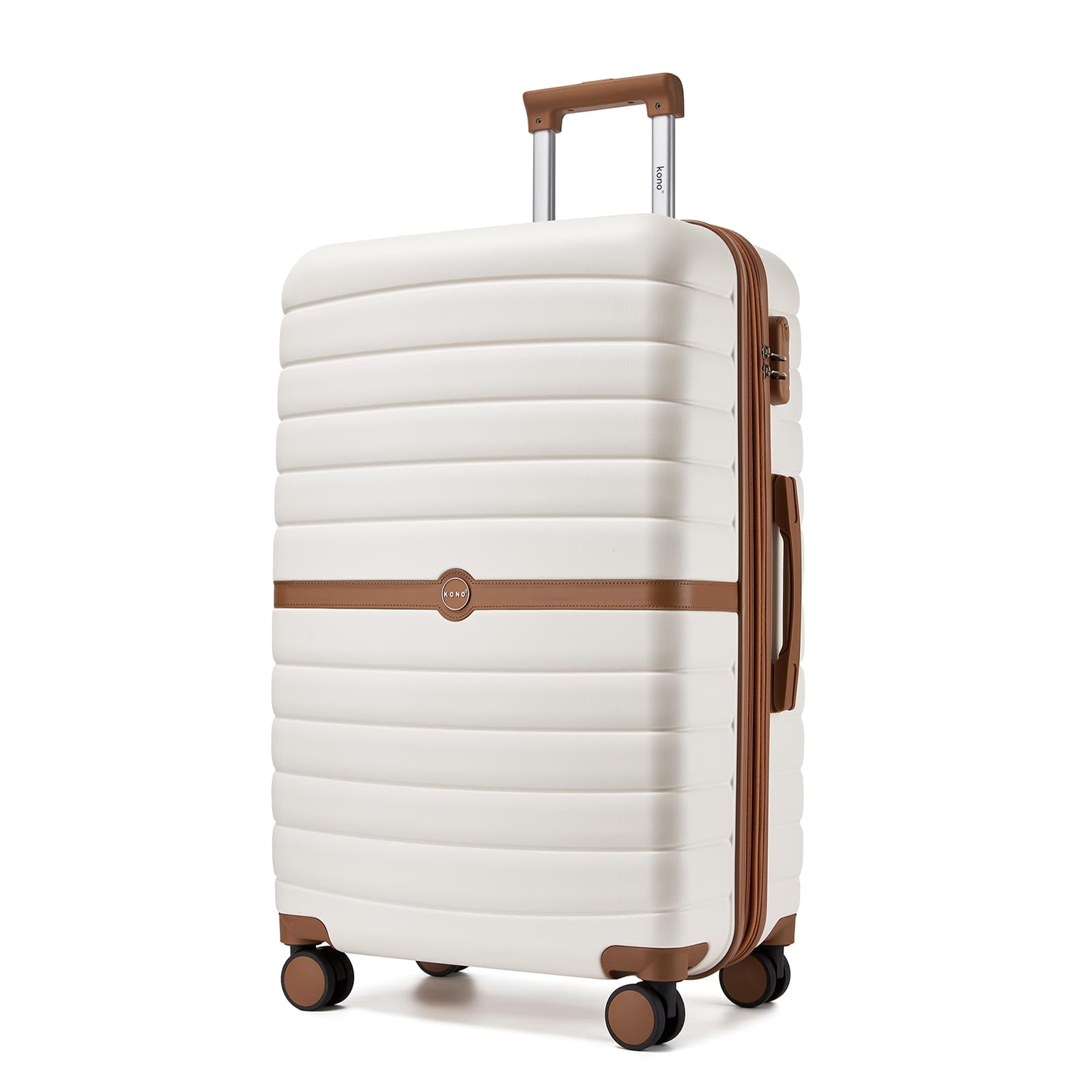 Kono Expandable 28 Inch Checked Luggage with Spinner Wheels