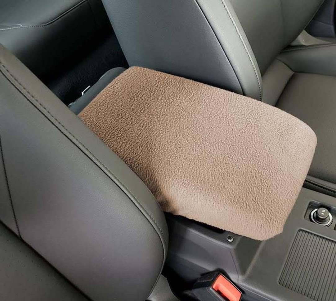 Car Console Covers Plus Designed for Subaru WRX 2014-2021 Made in USA Fleece Auto Armrest Center Console Cover Protector Tan