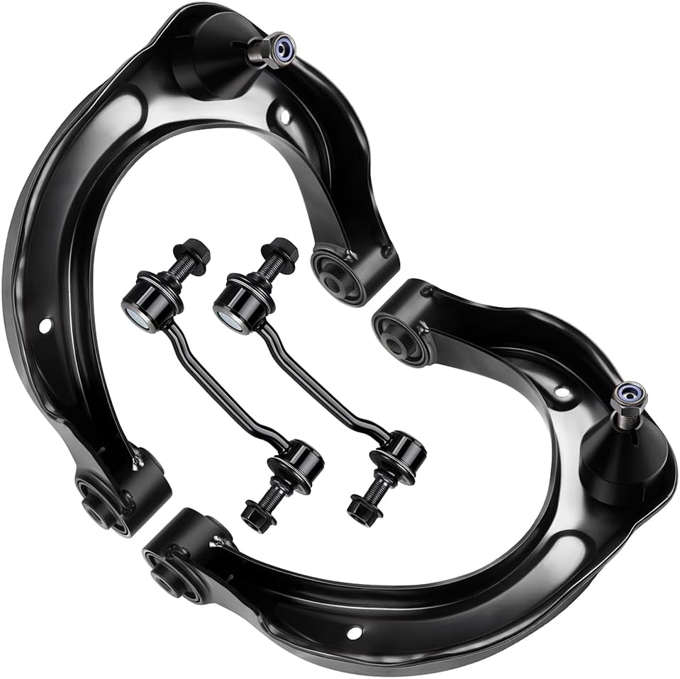 SCITOO 4pcs Front Suspension Kit Upper Control Arm And Ball Joint Sway Bar Link Fit 2006-2010 For Hyundai Sonata 2006-2011 Azera 2007-2009 For Kia Amanti