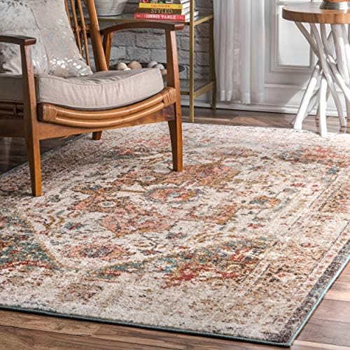 nuLOOM Shane Persian Vintage Area Rug, 8′ 10″ x 12′, Beige