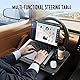 Puummpru Auto-Lenkrad-Tablett – multifunktionaler faltbarer Schreibtisch für Laptop, Lesen und Essen, verstellbarer 9-stufiger Winkel und Höhe, versteckter Buchseitenclip, passend für die meisten
