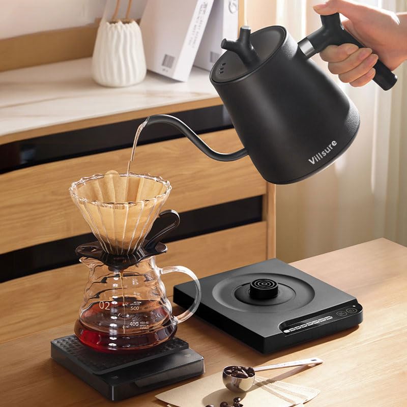 Villsure Luxury Electric Kettles - Fast Heating, Beautifully Designed with Smart Features, Ideal for Coffee and Tea Enthusiasts, Auto Shut-Off for Safety
