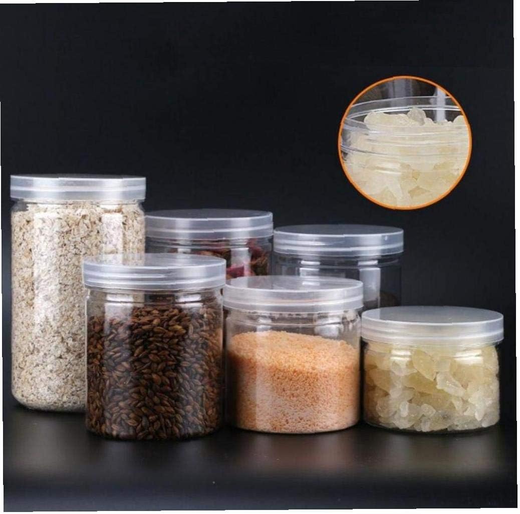 500ml Food Jar Transparent Kitchen Sealed Plastic Can Snack Container with Lid Organizer Box for Candy Cookies Tea 10pcs
