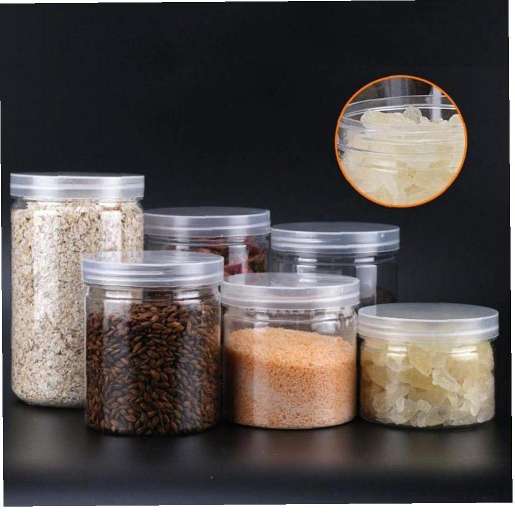 500ml Food Jar Transparent Kitchen Sealed Plastic Can Snack Container with Lid Organizer Box for Candy Cookies Tea 10pcs