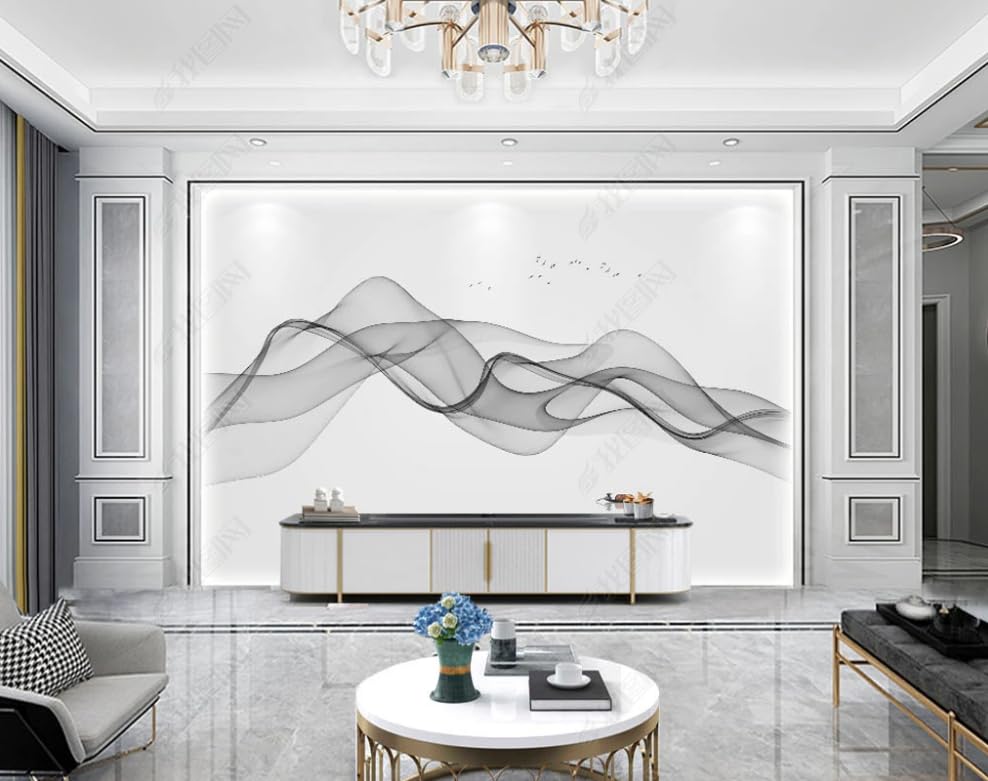 Papier peint intissé streamers chinois déco murale salon chambre 350x256cm