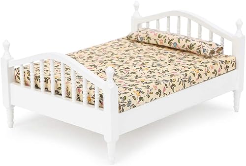 Miniatura 7 de 112 Mini cama de casa de muñecas de madera pulida casa de muñecas en miniatura dormitorio muebles modelo conjunto accesorio muñeca accesorios