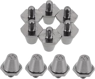 UKCOCO Uñas de fútbol Corredores Semental Atletismo Blanco Picos de Pista Correr Clavos para Zapatos Deportivos Zapatos de uñas Picos de reemplazo de Pista Aluminio Negro