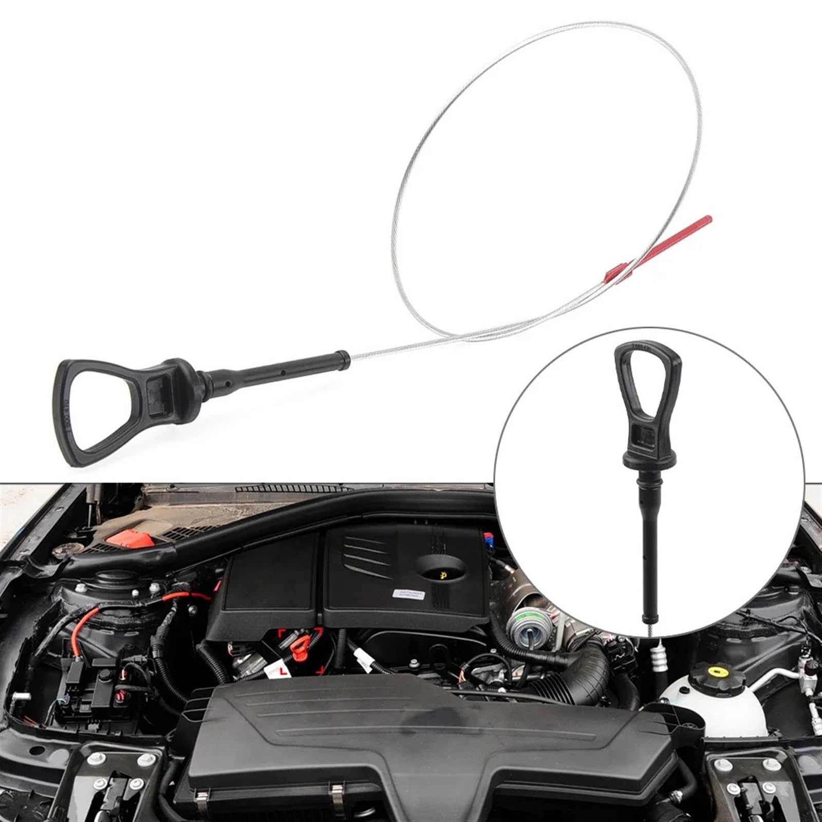 Asta di Livello Olio Motore Auto da 708 mm 11437600470 per BMW Serie 1 e 3 F20 F21 F30 F31 2011-2019 Asta di Livello Olio di Ricambio