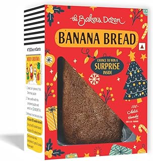 The Baker's Dozen Zero Maida Banana Bread | Protein & Fibre Rich | Freshly Baked | 150G