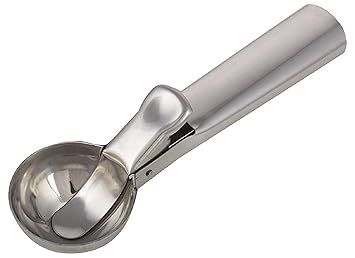 Sakoraware Stainless Steel Easy Trigger Icecream Scoop |ice Cream Spoon | Large Size Multifunctional Durable| Smooth Trigger for Effortless Scooping of Ice Cream Sorbet - 1 Piece Silver Color