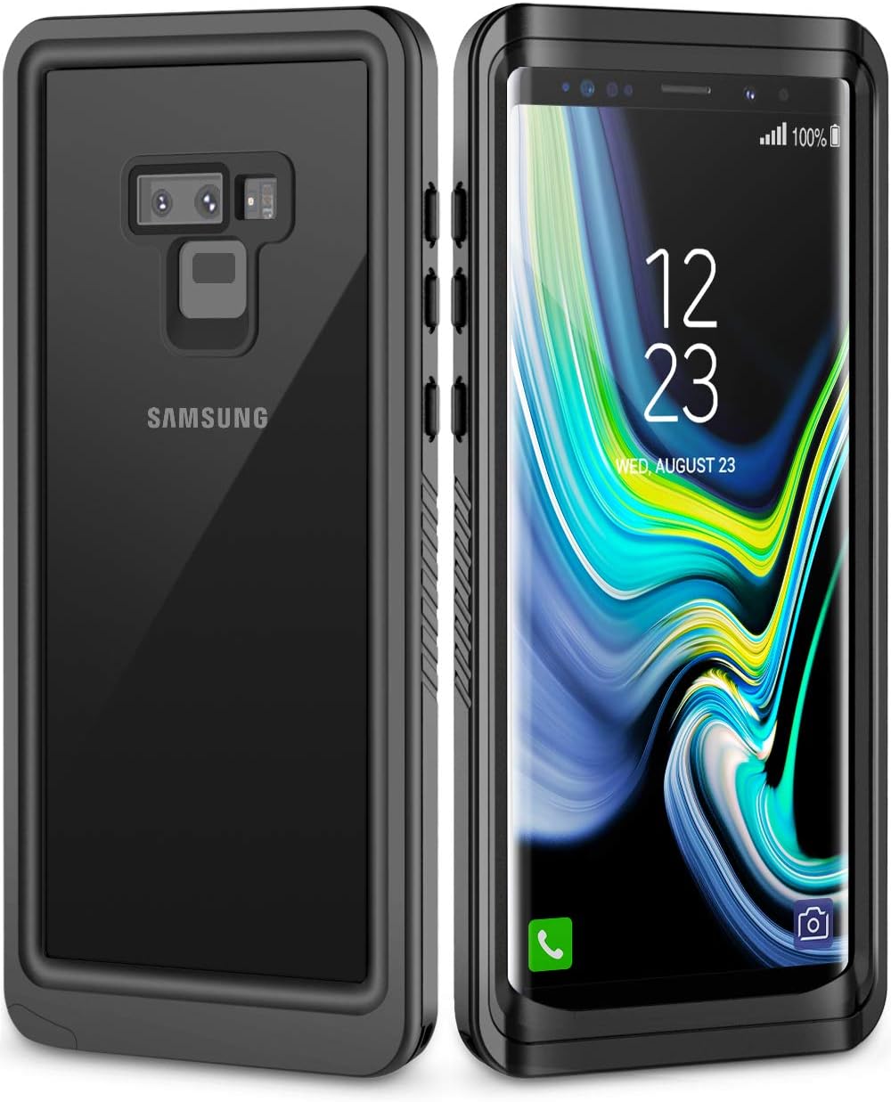 Tuvror Galaxy Note 9 Waterproof Case, Underwater Full Sealed Cover IP68 Certified for Waterproof Snowproof Shockproof and Dustproof with Built-in Screen Protector for Samsung Galaxy Note 9