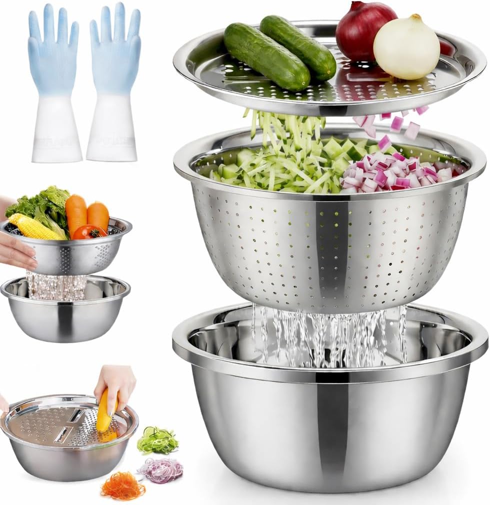 Rallador Bowl 3 en 1 Acero Inoxidable ENFGDT