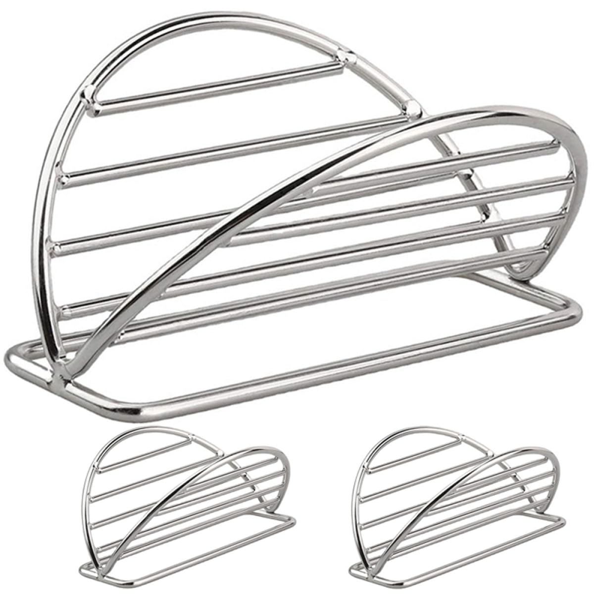 Soporte Piezas de Acero Inoxidable de Taco Tortillas de 3 Paquete Resistente Práctico en Adecuado Tacos y Burritos Uso Casa y Hotel