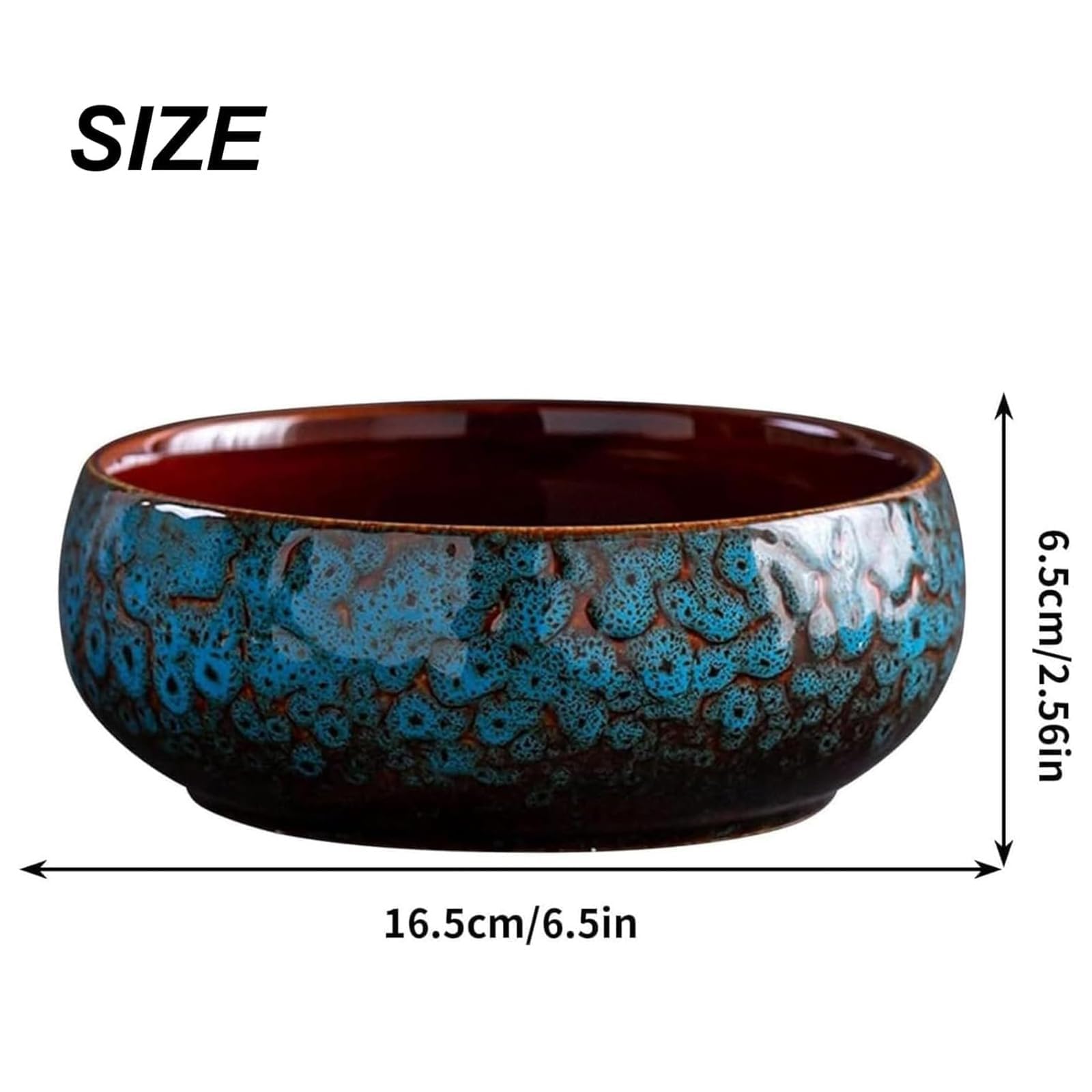 Pot de fleurs de lotus en céramique pour intérieur et extérieur, bol de lotus hydroponique pour plantes succulentes, bonsaï, graines de lotus, idéal pour plantes hydroponiques (type D)